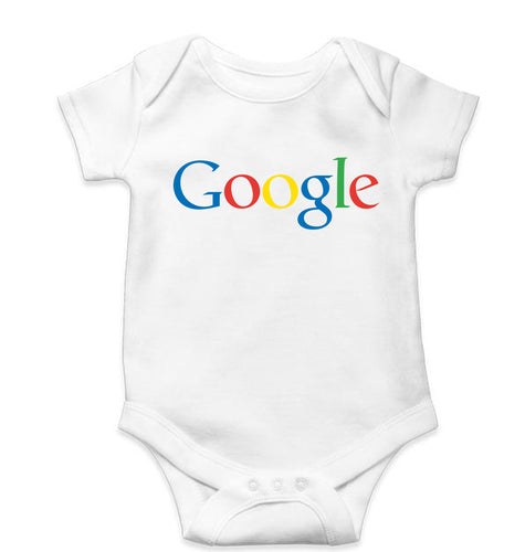 Google Kids Romper For Baby Boy/Girl-0-5 Months(18 Inches)-White-Ektarfa.online