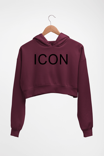 ICON Crop HOODIE FOR WOMEN-Maroon-Ektarfa.online