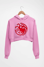 Load image into Gallery viewer, House of the Dragon (GOT) Crop HOODIE FOR WOMEN-Light Baby Pink-Ektarfa.online
