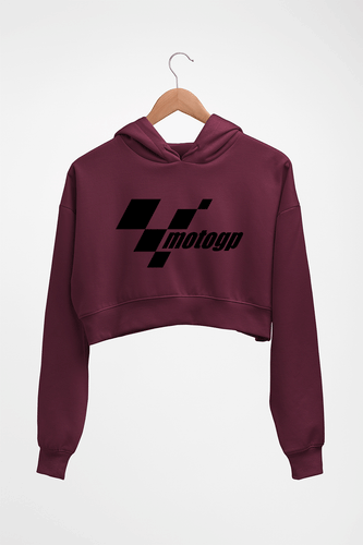 MotoGP Crop HOODIE FOR WOMEN-Maroon-Ektarfa.online