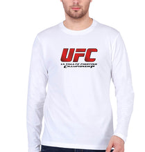 Load image into Gallery viewer, UFC Full Sleeves T-Shirt for Men-White-Ektarfa.online
