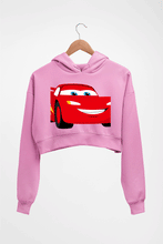 Load image into Gallery viewer, Lightning McQueen Crop HOODIE FOR WOMEN-Light Baby Pink-Ektarfa.online
