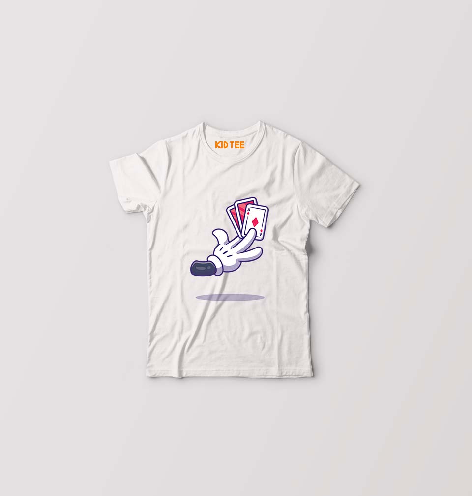 Poker Kids T-Shirt for Boy/Girl-White-Ektarfa.online