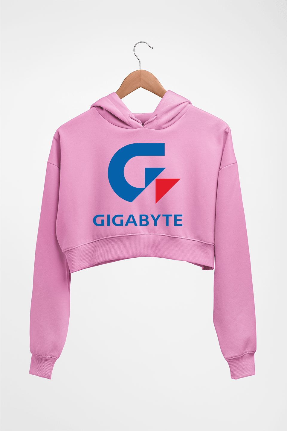 Gigabyte Crop HOODIE FOR WOMEN-Light Baby Pink-Ektarfa.online