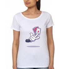 Load image into Gallery viewer, Poker T-Shirt for Women-White-Ektarfa.online
