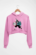 Load image into Gallery viewer, Demon Slayer Crop HOODIE FOR WOMEN-Light Baby Pink-Ektarfa.online
