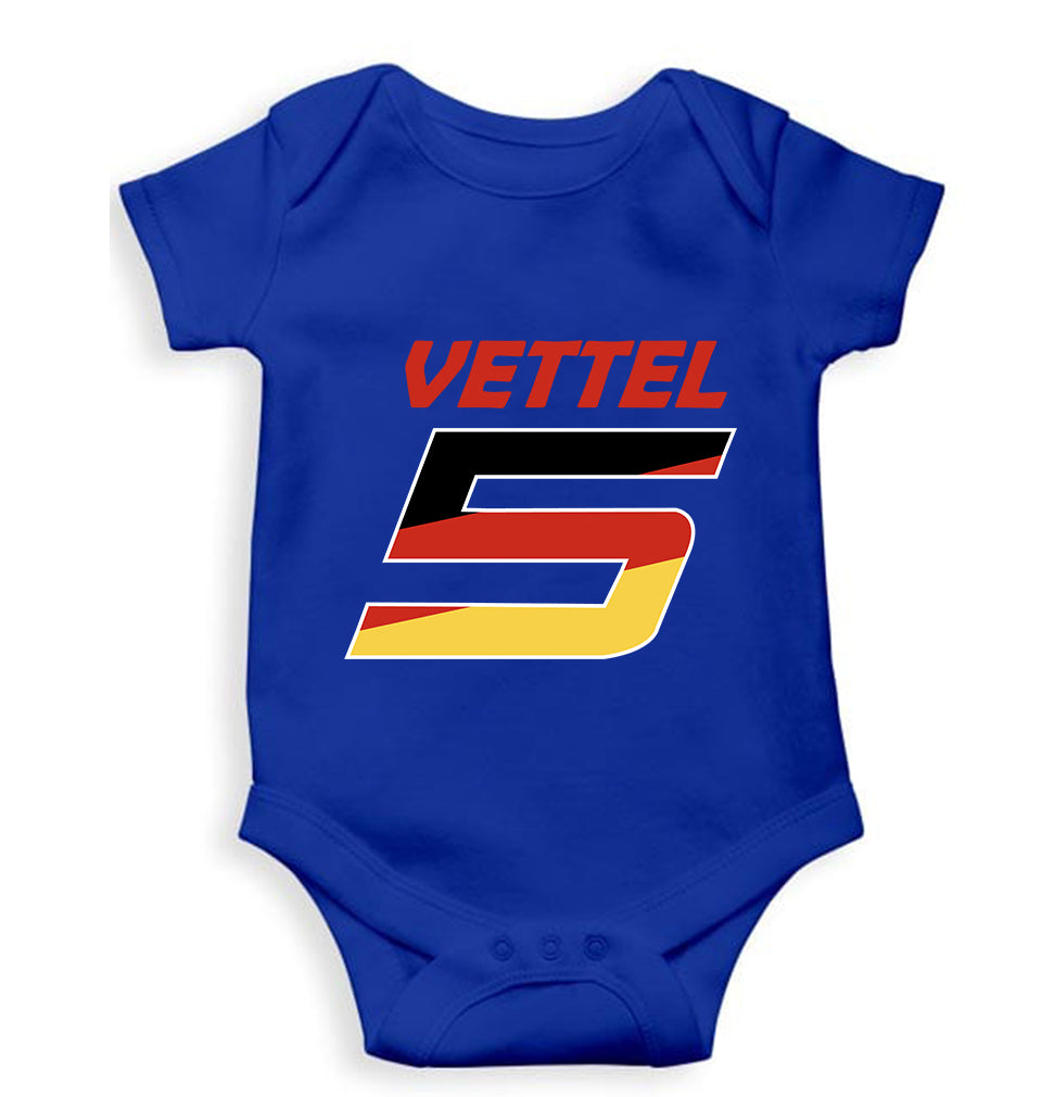 Sebastian Vettel F1 Kids Romper For Baby Boy/Girl-Royal Blue-Ektarfa.online