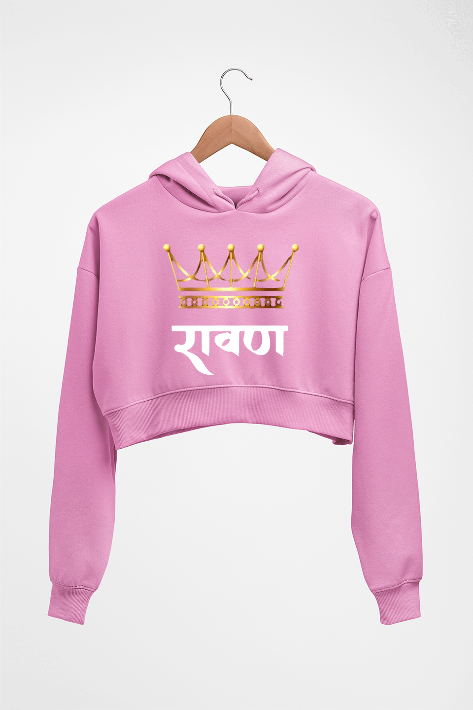 Ravand Crop HOODIE FOR WOMEN-Light Baby Pink-Ektarfa.online