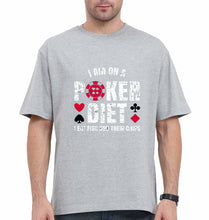 Load image into Gallery viewer, Poker Oversized T-Shirt for Men-Grey-Ektarfa.online
