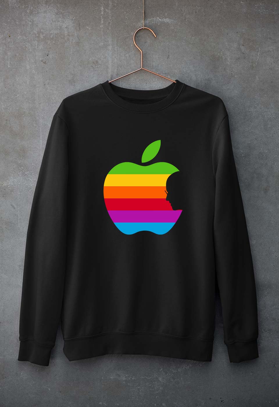 Steve Jobs Apple Unisex Sweatshirt for Men/Women-Black-Ektarfa.online