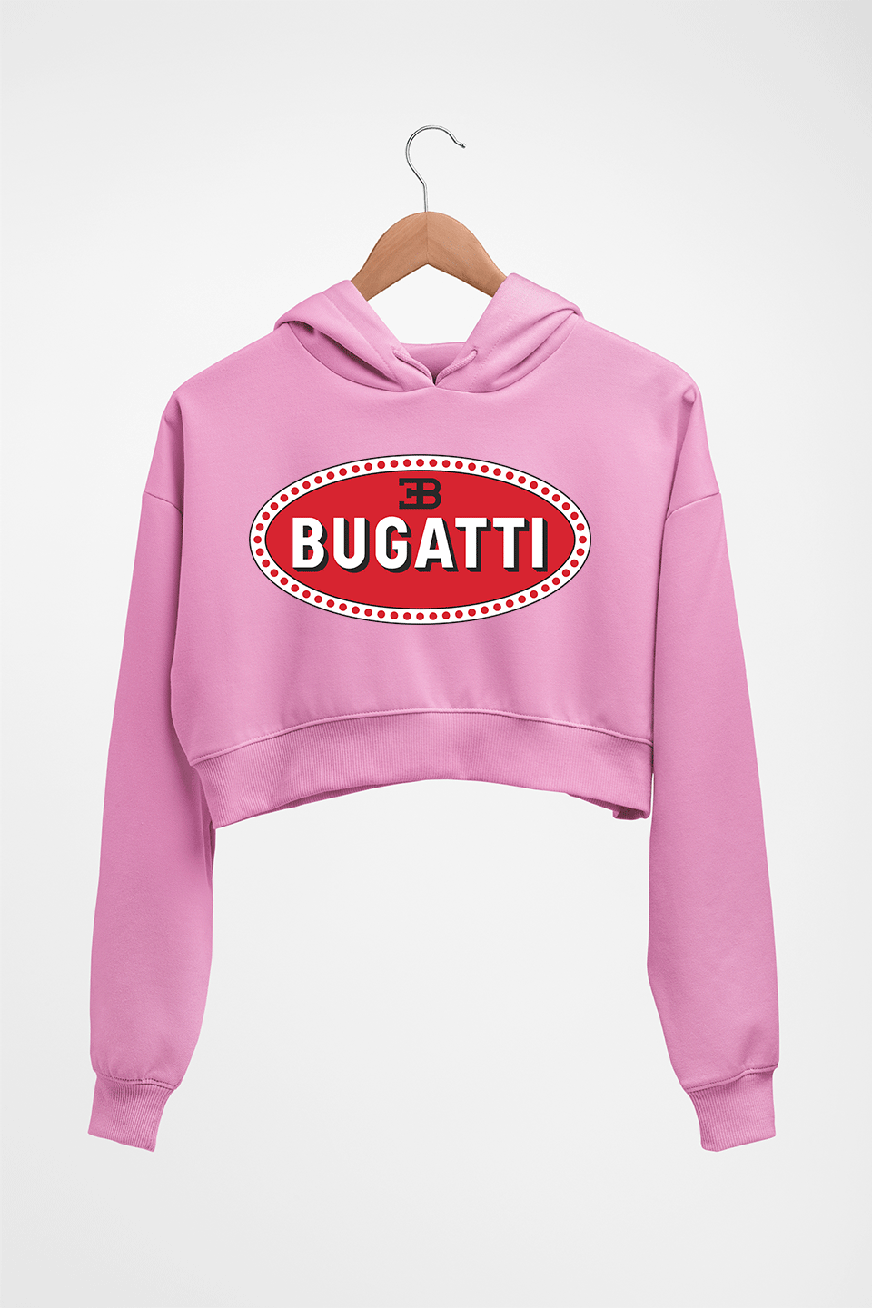 Bugatti Crop HOODIE FOR WOMEN-Light Baby Pink-Ektarfa.online