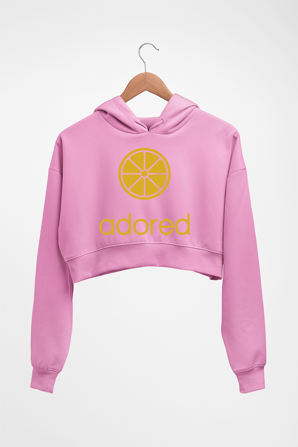 Adored Crop HOODIE FOR WOMEN-Light Baby Pink-Ektarfa.online