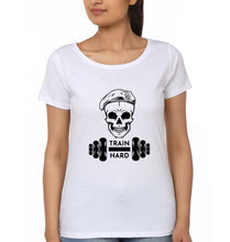 Load image into Gallery viewer, Gym Train Hard T-Shirt for Women-White-Ektarfa.online
