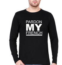Load image into Gallery viewer, Pardon My French Full Sleeves T-Shirt for Men-Black-Ektarfa.online
