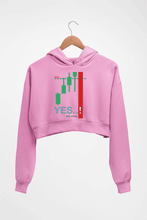 Load image into Gallery viewer, Share Market(Stock Market) Crop HOODIE FOR WOMEN-Light Baby Pink-Ektarfa.online
