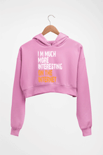 Load image into Gallery viewer, Internet Funny Crop HOODIE FOR WOMEN-Light Baby Pink-Ektarfa.online
