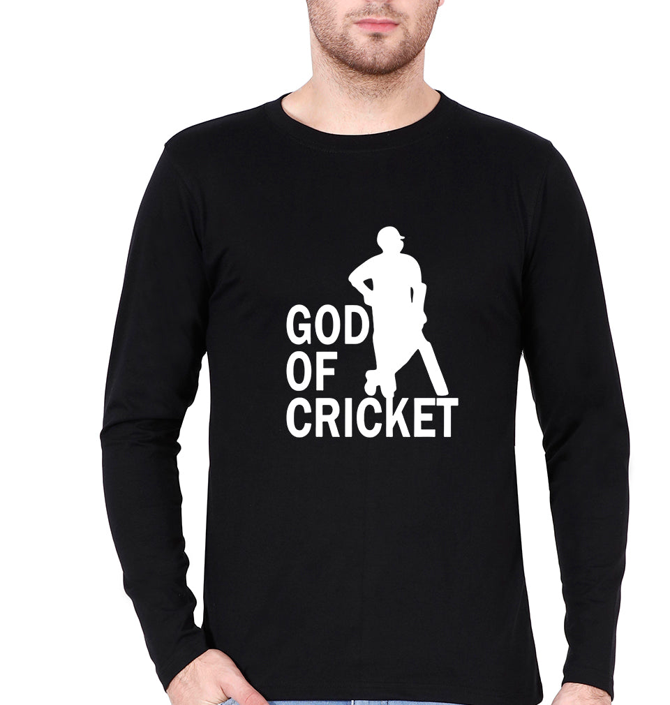 Sachin Tendulkar God Full Sleeves T-Shirt for Men-Black-Ektarfa.online