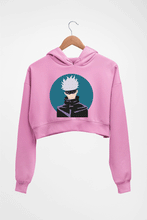 Load image into Gallery viewer, Gojo Satoru Anime Crop HOODIE FOR WOMEN-Light Baby Pink-Ektarfa.online
