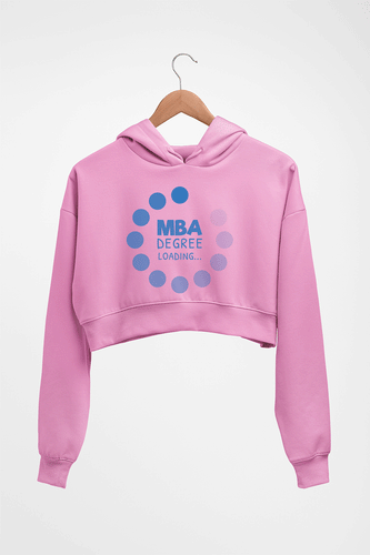 MBA Crop HOODIE FOR WOMEN-Light Baby Pink-Ektarfa.online