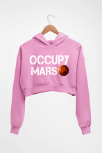 Load image into Gallery viewer, Occupy Mars Elon Musk Crop HOODIE FOR WOMEN-Light Baby Pink-Ektarfa.online
