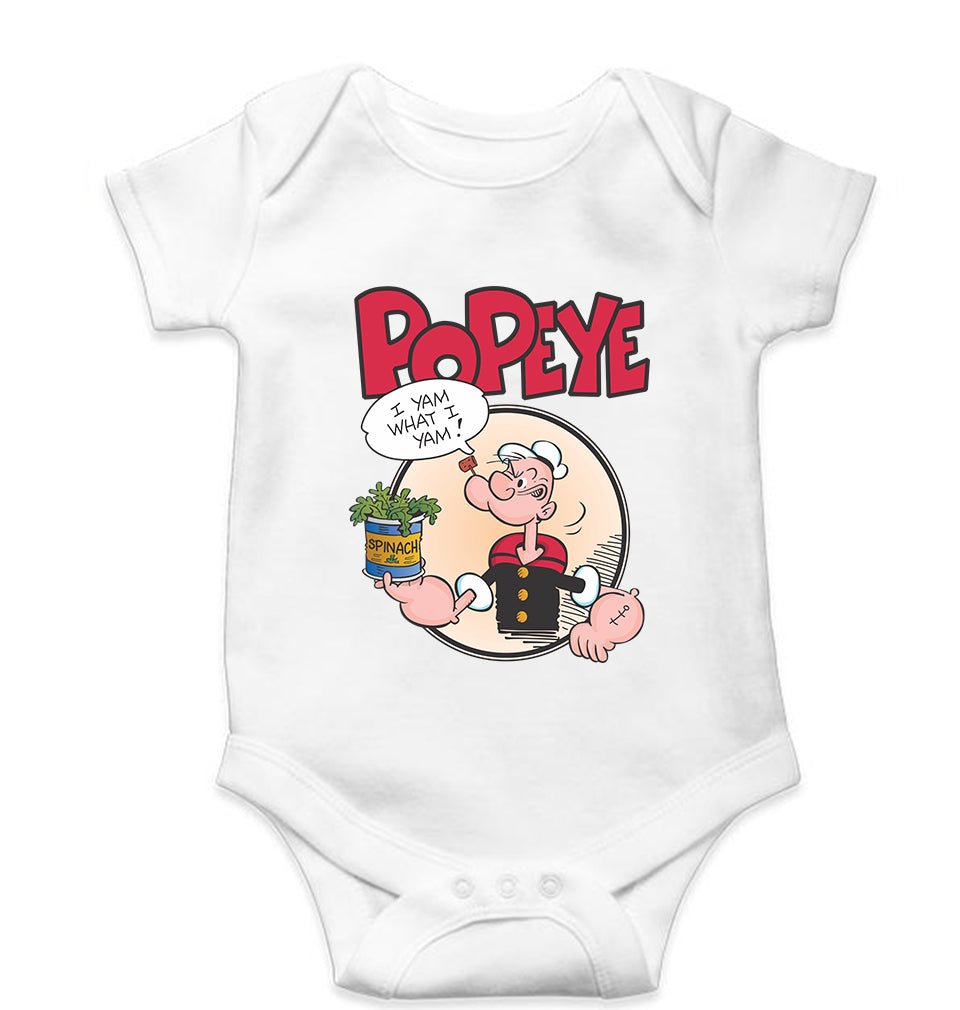 Popeye Kids Romper For Baby Boy/Girl-White-Ektarfa.online
