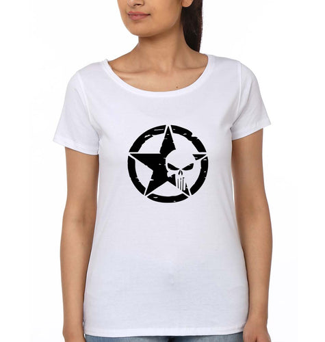Punisher T-Shirt for Women-White-Ektarfa.online