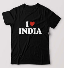 Load image into Gallery viewer, I Love India T-Shirt for Men-Black-Ektarfa.online
