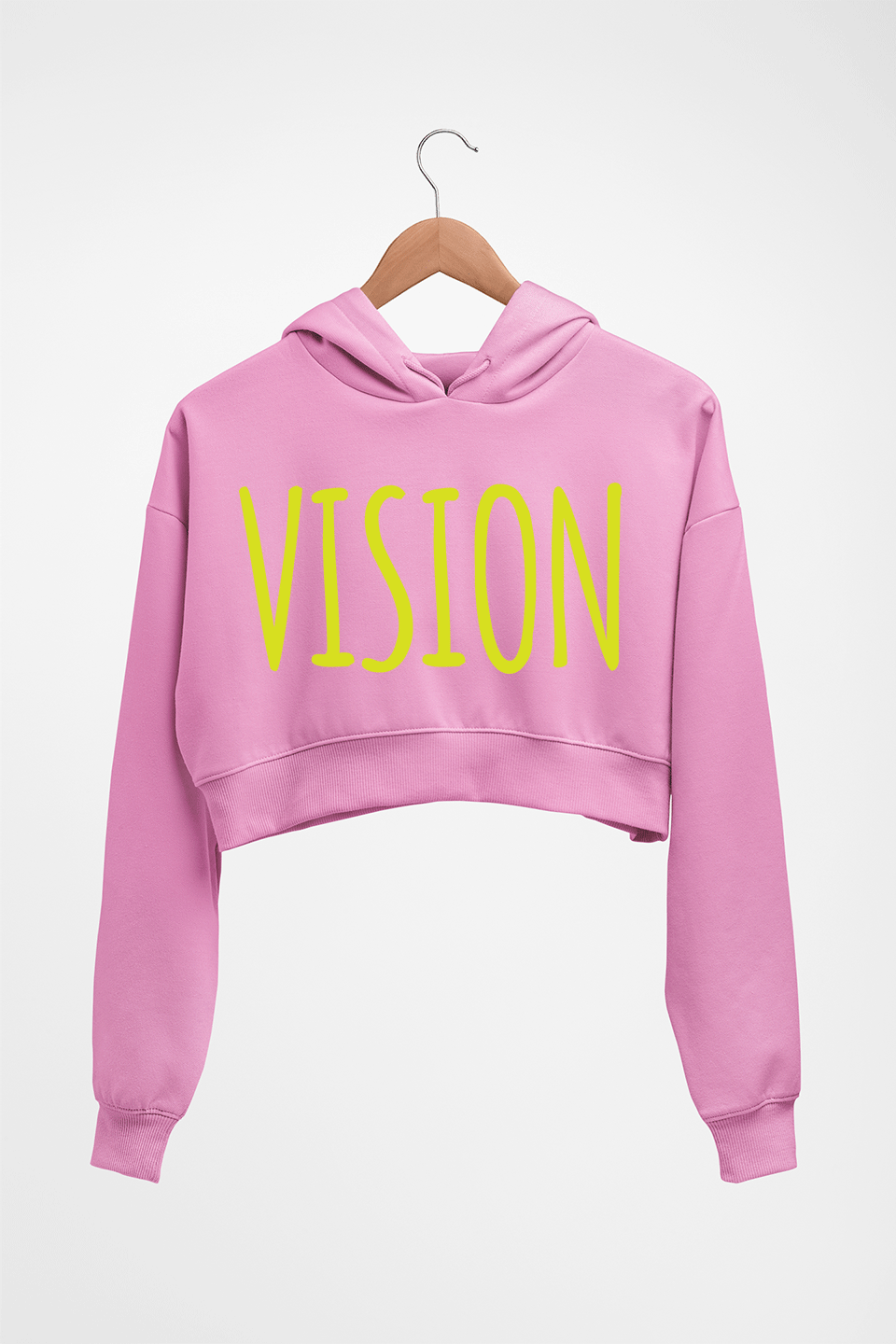 Vision Crop HOODIE FOR WOMEN-Light Baby Pink-Ektarfa.online
