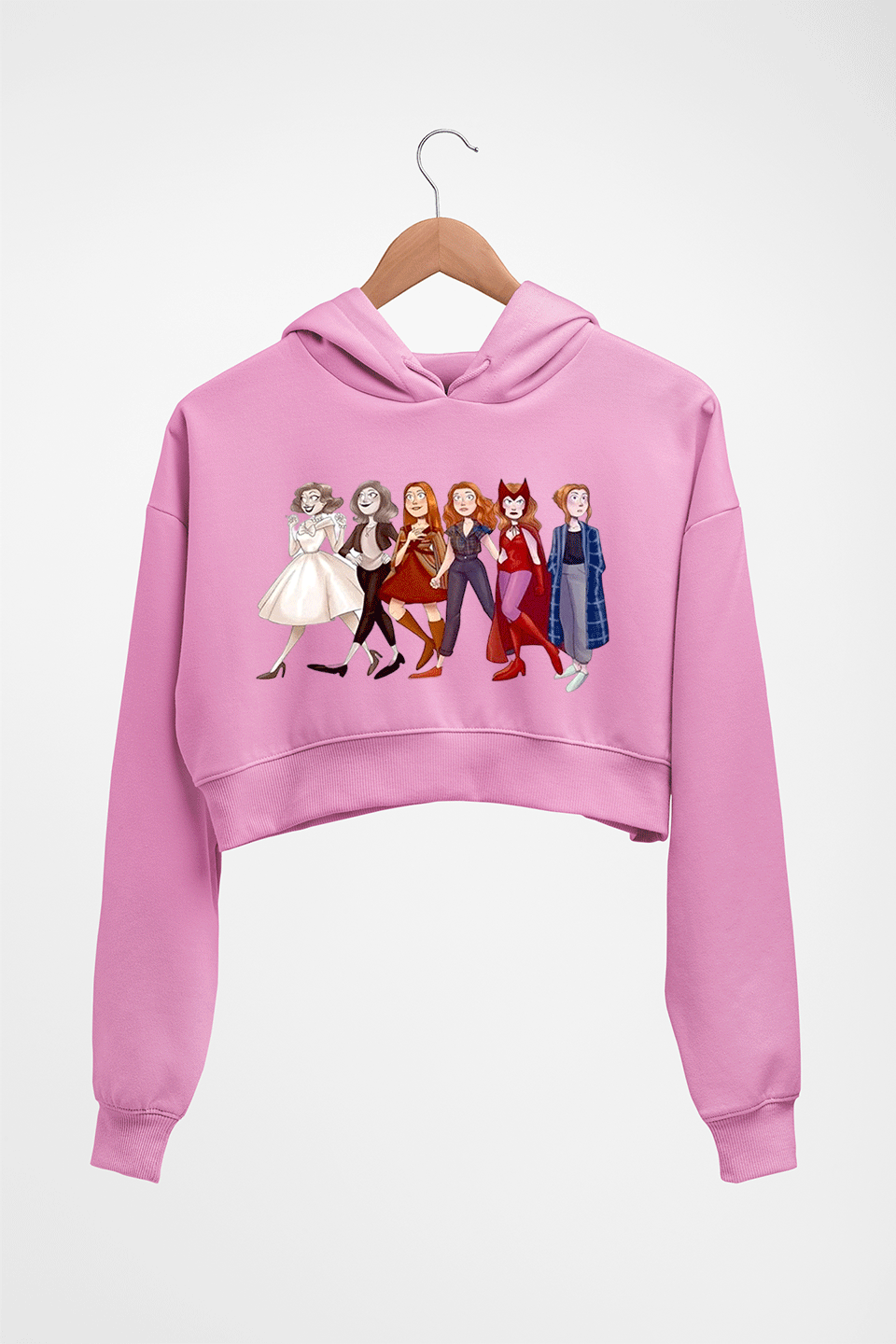 Wanda Crop HOODIE FOR WOMEN-Light Baby Pink-Ektarfa.online