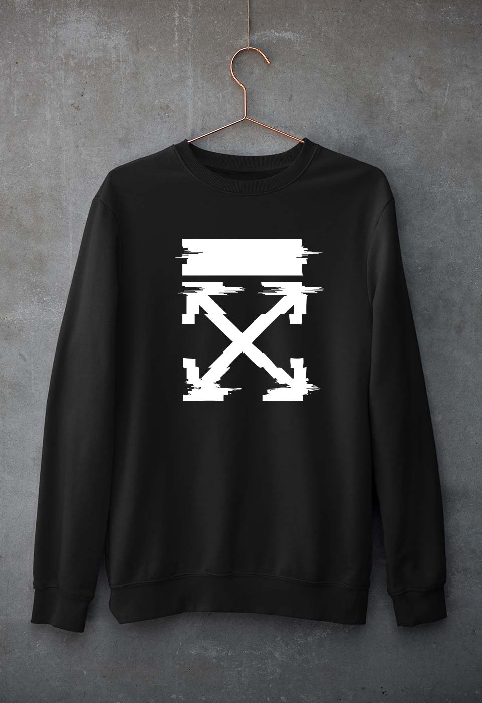 Off White Tee Unisex Sweatshirt for Men/Women-Black-Ektarfa.online