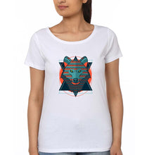 Load image into Gallery viewer, Fox Wolf T-Shirt for Women-White-Ektarfa.online

