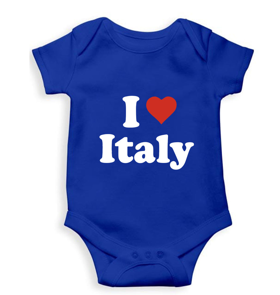 I Love Italy Kids Romper For Baby Boy/Girl-0-5 Months(18 Inches)-Royal Blue-Ektarfa.online