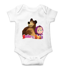 Load image into Gallery viewer, Masha and the Bear Kids Romper For Baby Boy/Girl-White-Ektarfa.online

