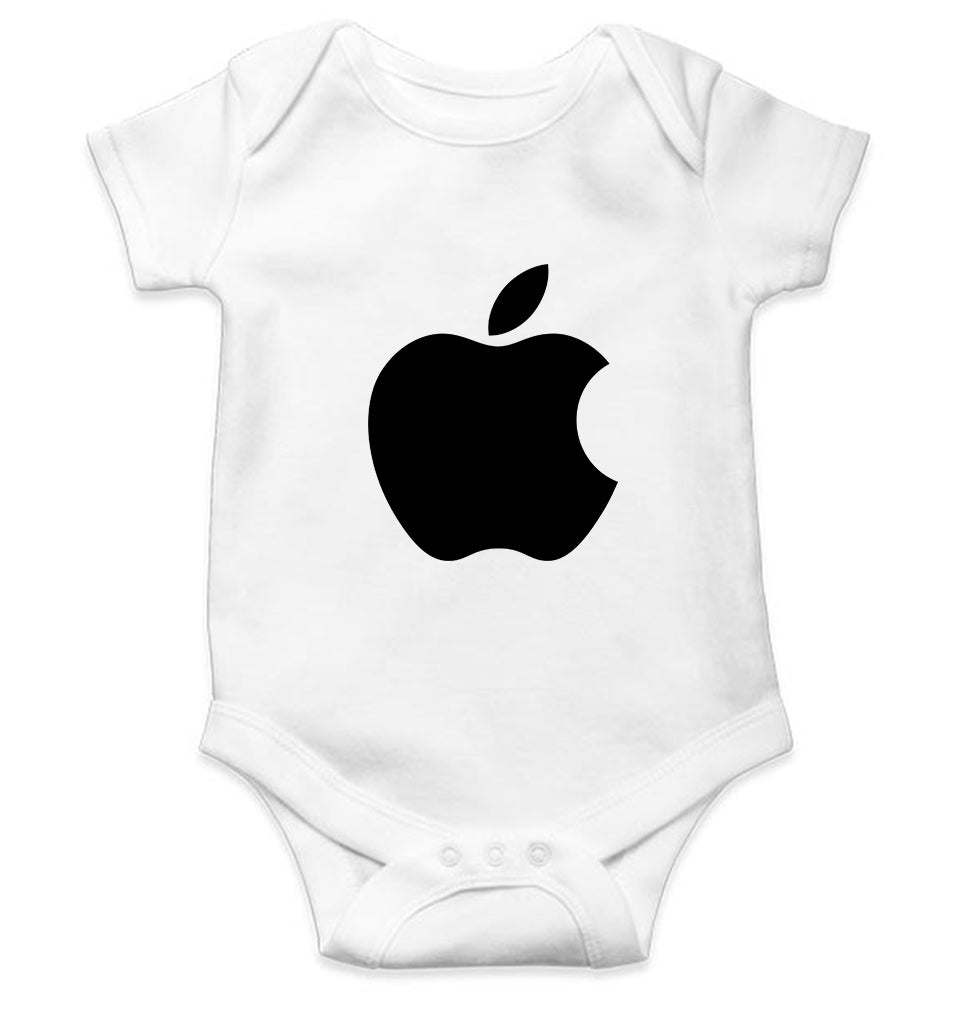 Apple Kids Romper For Baby Boy/Girl-0-5 Months(18 Inches)-White-Ektarfa.online