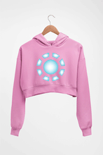 Load image into Gallery viewer, ARC REACTOR Iron Man Superhero Crop HOODIE FOR WOMEN-Light Baby Pink-Ektarfa.online
