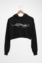Load image into Gallery viewer, Ed Hardy Crop HOODIE FOR WOMEN-Black-Ektarfa.online
