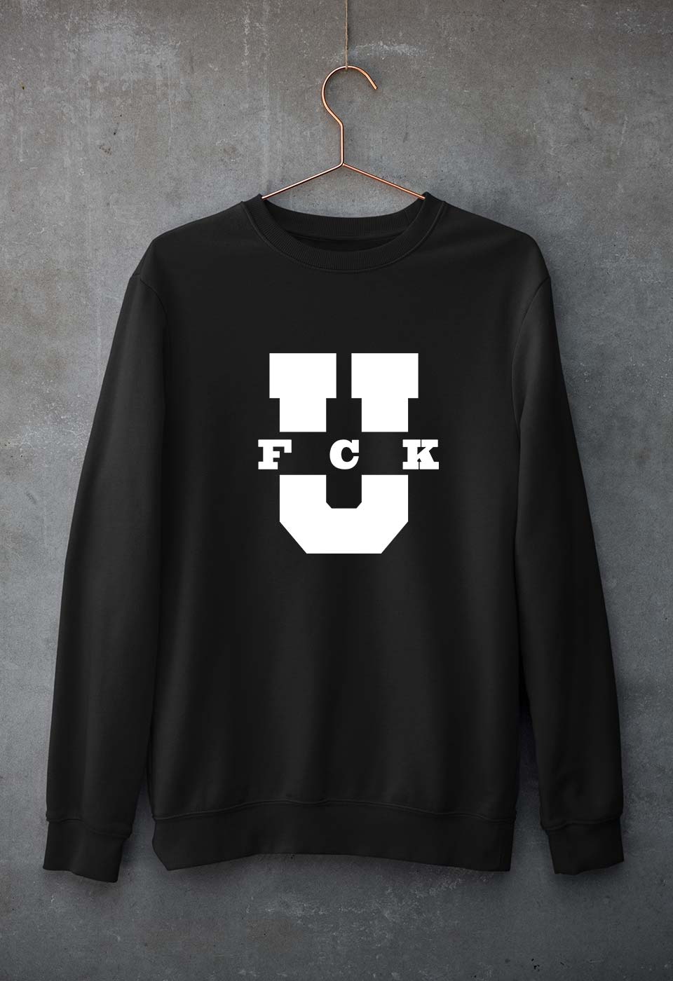 Fuck You Unisex Sweatshirt for Men/Women-Black-Ektarfa.online