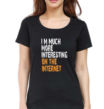Load image into Gallery viewer, Internet Funny T-Shirt for Women-Black-Ektarfa.online
