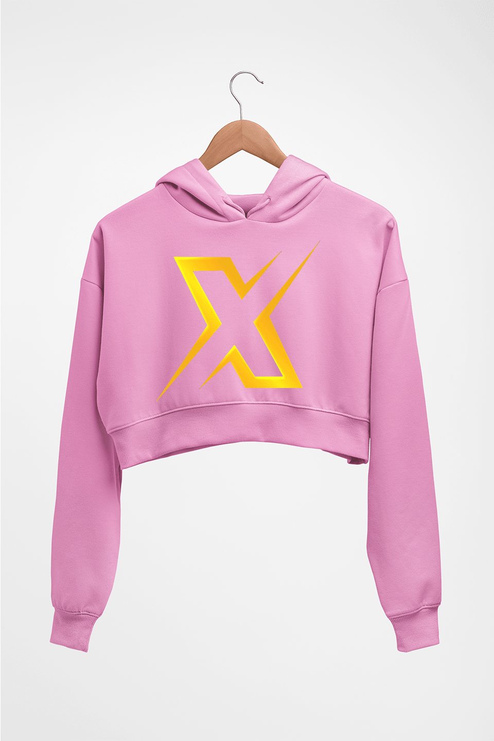 Battlegrounds Mobile India (BGMI) Xspark Esport Crop HOODIE FOR WOMEN-Light Baby Pink-Ektarfa.online