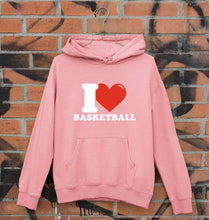Load image into Gallery viewer, I Love Basketball Unisex Hoodie for Men/Women-Light Pink-Ektarfa.online
