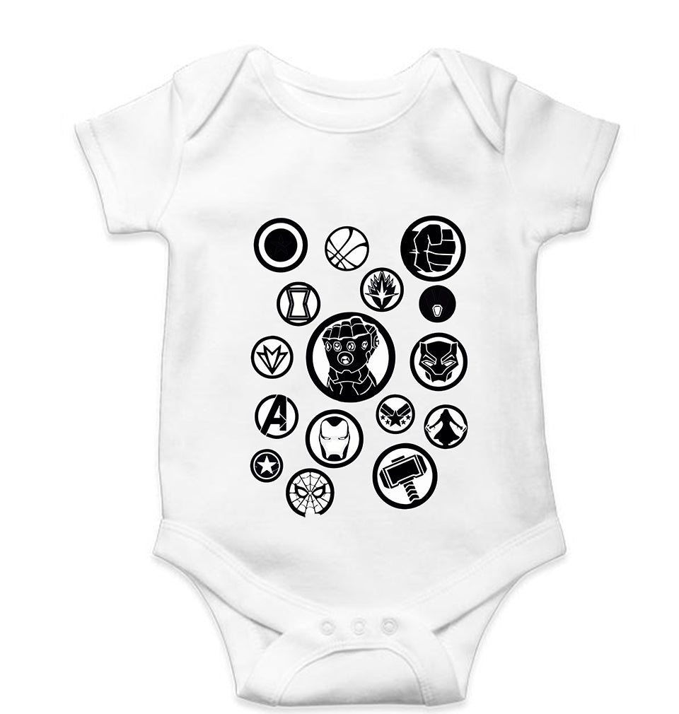 Avengers Kids Romper For Baby Boy/Girl-White-Ektarfa.online