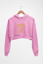 Load image into Gallery viewer, Bholenath Shiva Shivji Crop HOODIE FOR WOMEN-Light Baby Pink-Ektarfa.online
