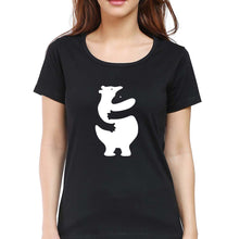Load image into Gallery viewer, Hippo Dolphin Hug T-Shirt for Women-Black-Ektarfa.online
