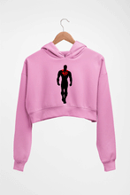 Load image into Gallery viewer, Superman Superhero Crop HOODIE FOR WOMEN-Light Baby Pink-Ektarfa.online
