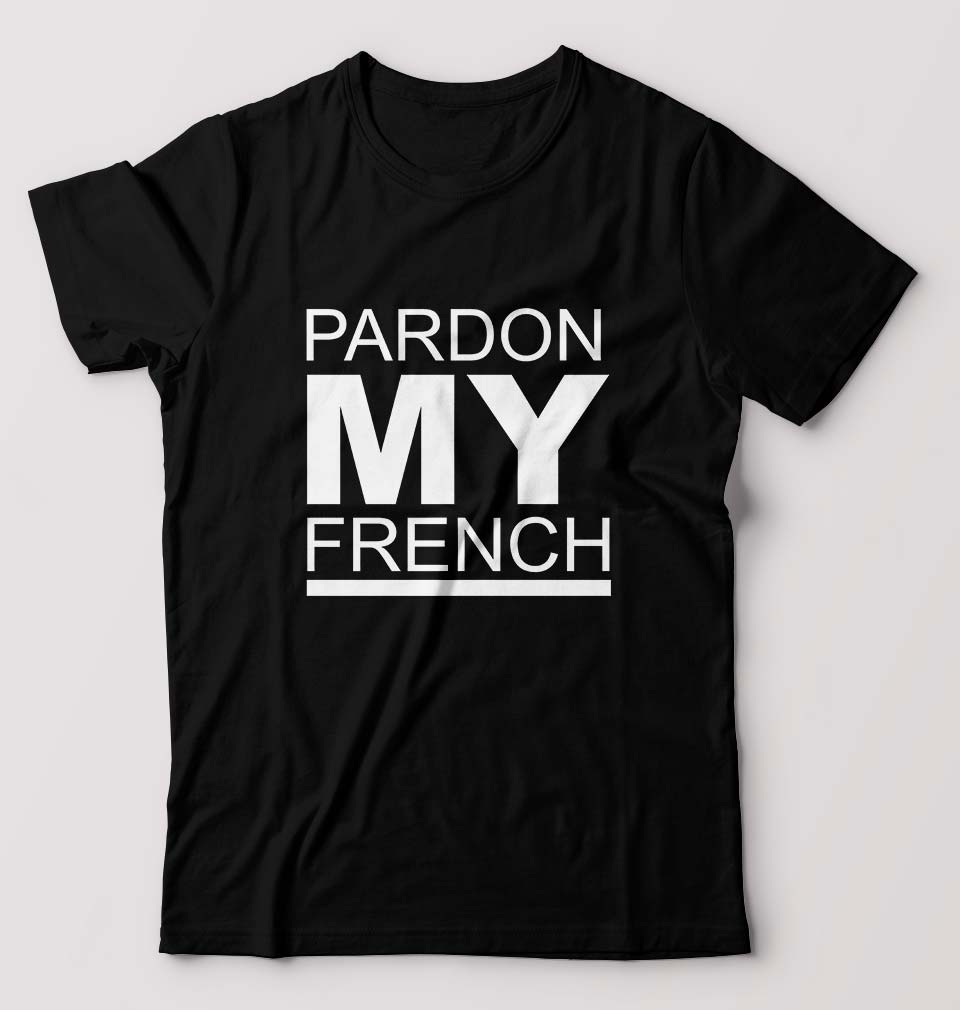 Pardon My French T-Shirt for Men-Black-Ektarfa.online