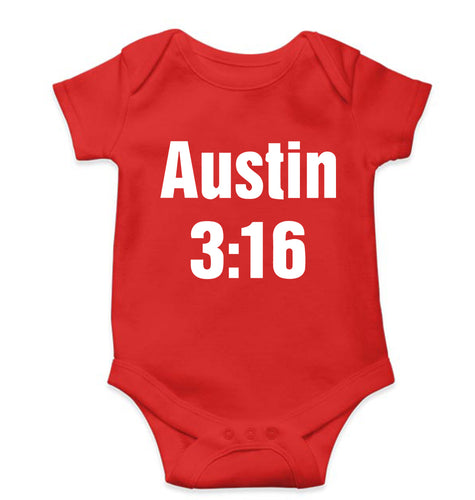 Stone Cold Steve Austin (WWE) Kids Romper For Baby Boy/Girl-0-5 Months(18 Inches)-Red-Ektarfa.online