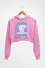 Load image into Gallery viewer, Fishing Crop HOODIE FOR WOMEN-Light Baby Pink-Ektarfa.online
