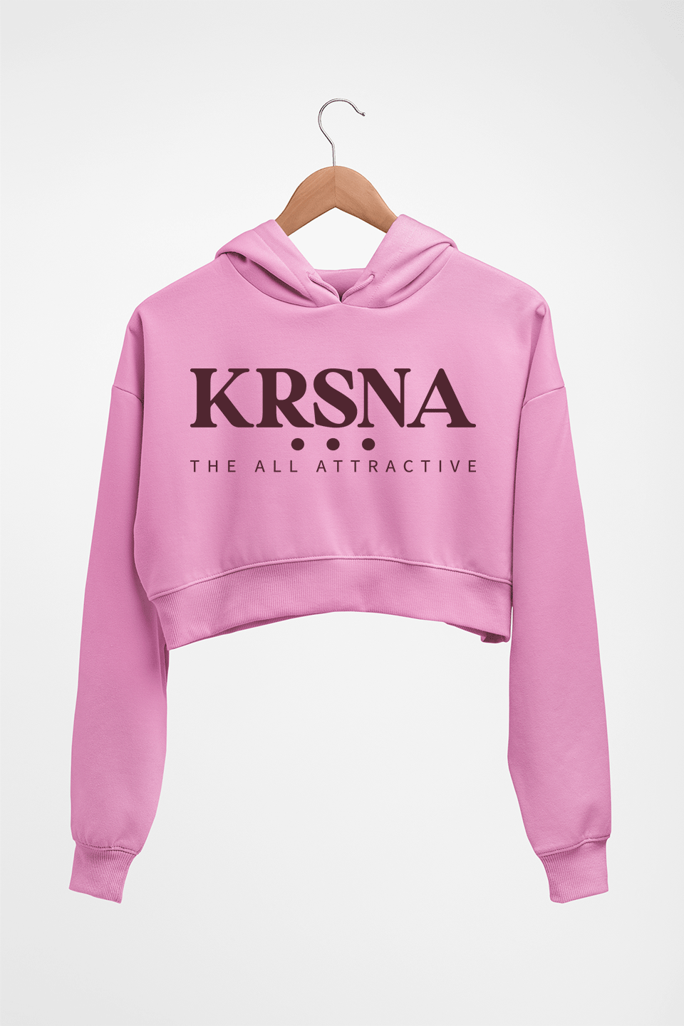 Krsna Crop HOODIE FOR WOMEN-Light Baby Pink-Ektarfa.online