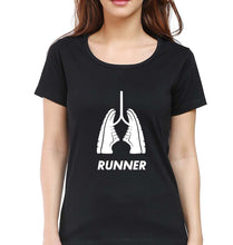 Load image into Gallery viewer, Runner Running T-Shirt for Women-Black-Ektarfa.online
