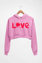 Load image into Gallery viewer, Love Table Tennis (TT) Crop HOODIE FOR WOMEN-Light Baby Pink-Ektarfa.online
